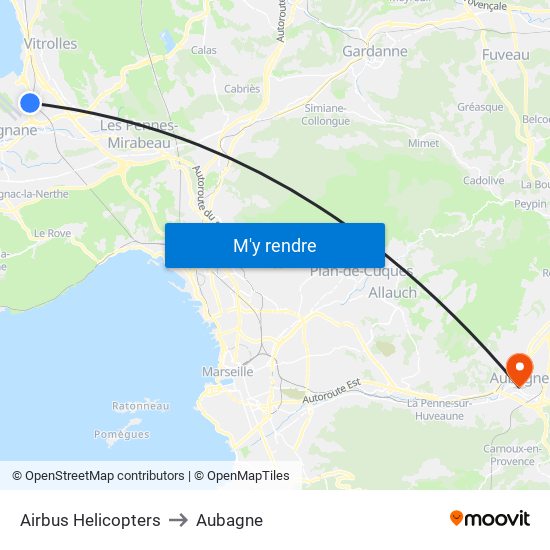 Airbus Helicopters to Aubagne map