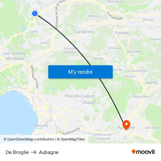 De Broglie to Aubagne map