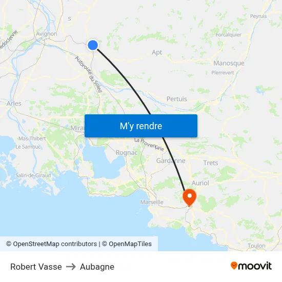 Robert Vasse to Aubagne map