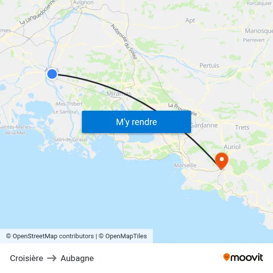 Croisière to Aubagne map
