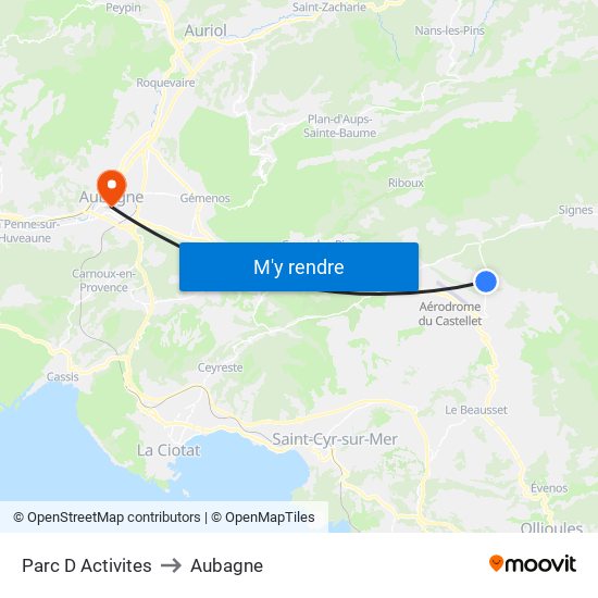 Parc D Activites to Aubagne map