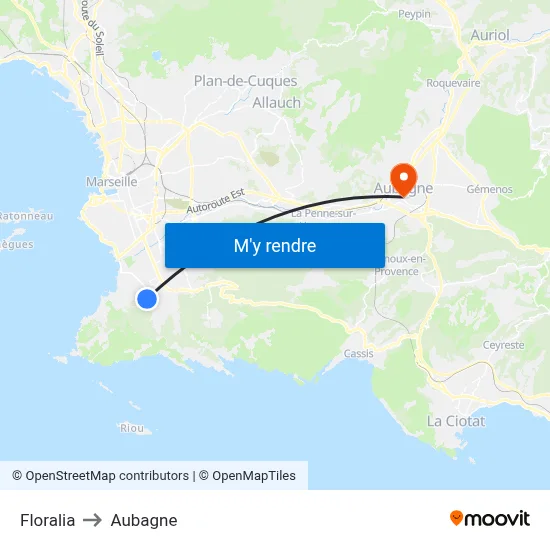 Floralia to Aubagne map