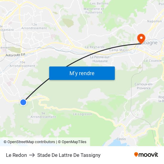 Le Redon to Stade De Lattre De Tassigny map