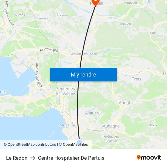 Le Redon to Centre Hospitalier De Pertuis map