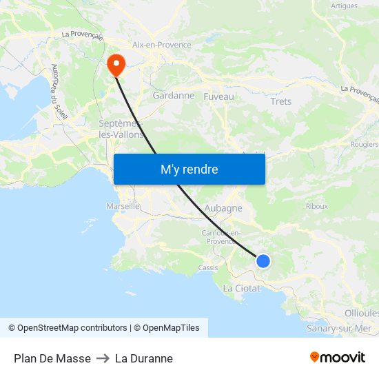 Plan De Masse to La Duranne map