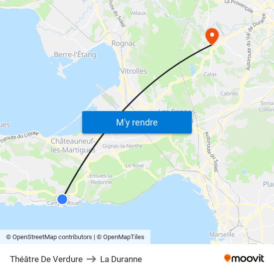 Théâtre De Verdure to La Duranne map