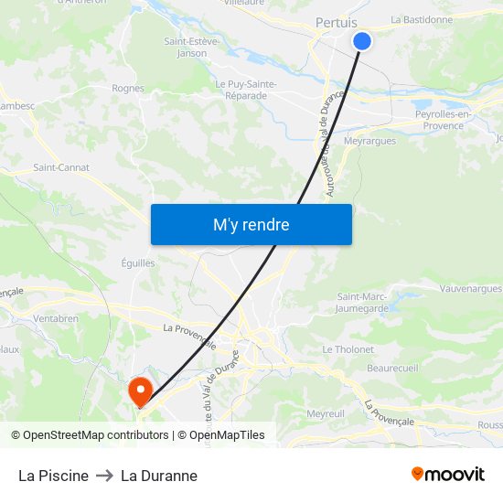 La Piscine to La Duranne map