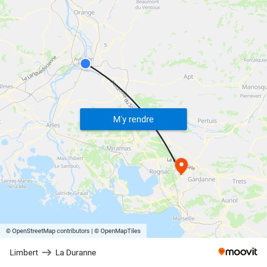 Limbert to La Duranne map