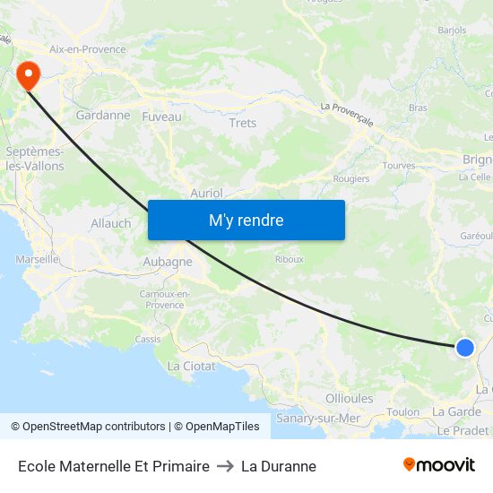 Ecole Maternelle Et Primaire to La Duranne map