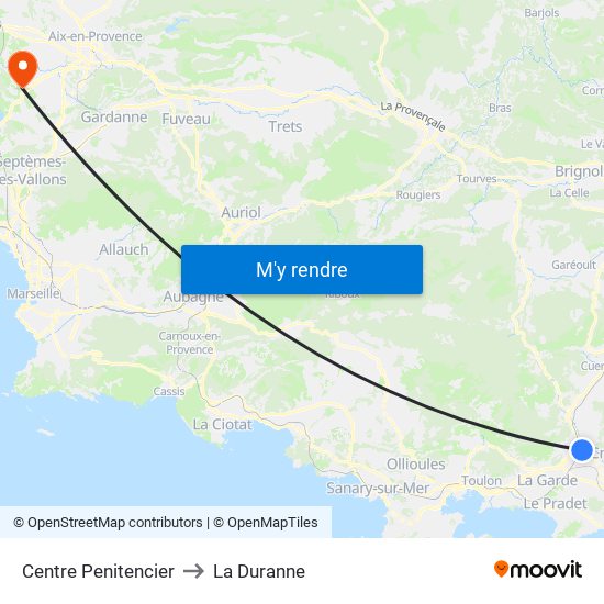 Centre Penitencier to La Duranne map