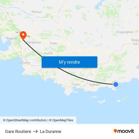 Gare Routiere to La Duranne map