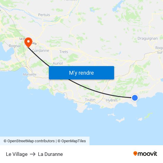 Le Village to La Duranne map