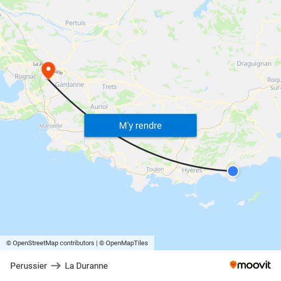 Perussier to La Duranne map