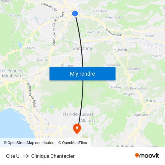 Cite  U. to Clinique Chantecler map