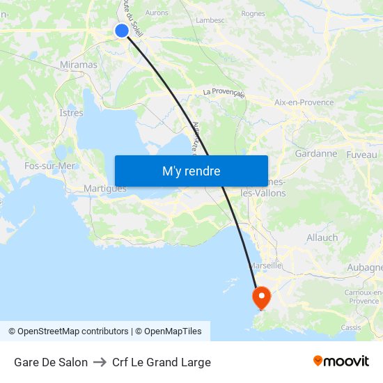 Gare De Salon to Crf Le Grand Large map