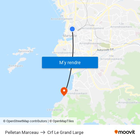 Pelletan Marceau to Crf Le Grand Large map
