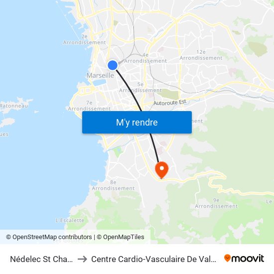 Nédelec St Charles to Centre Cardio-Vasculaire De Valmante map