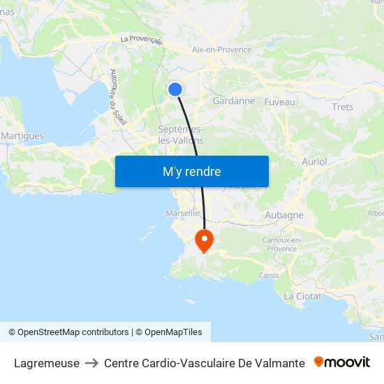 Lagremeuse to Centre Cardio-Vasculaire De Valmante map
