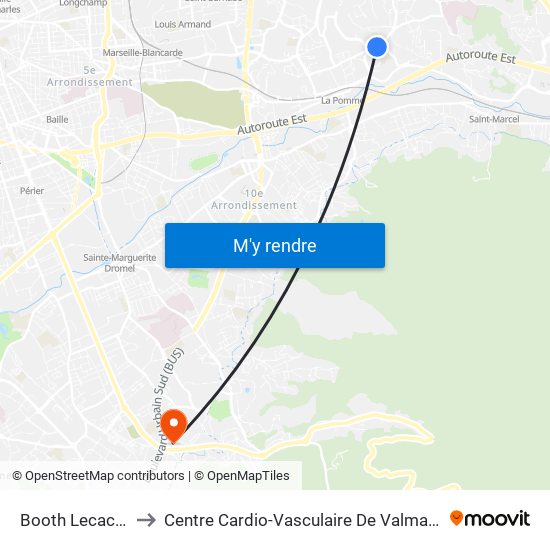 Booth Lecache to Centre Cardio-Vasculaire De Valmante map