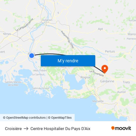 Croisière to Centre Hospitalier Du Pays D'Aix map