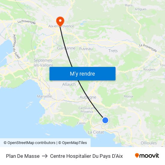 Plan De Masse to Centre Hospitalier Du Pays D'Aix map