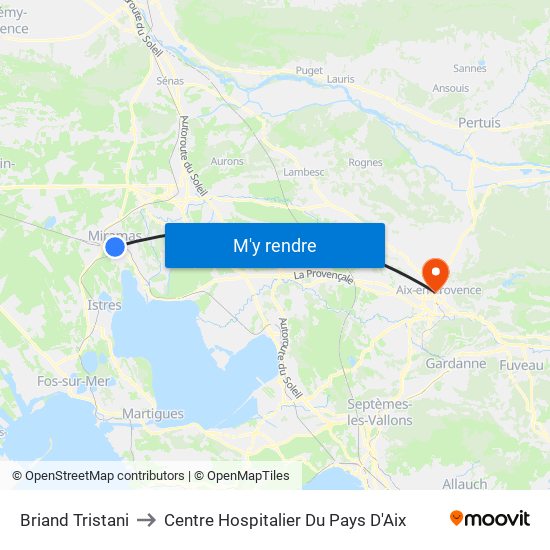 Briand Tristani to Centre Hospitalier Du Pays D'Aix map