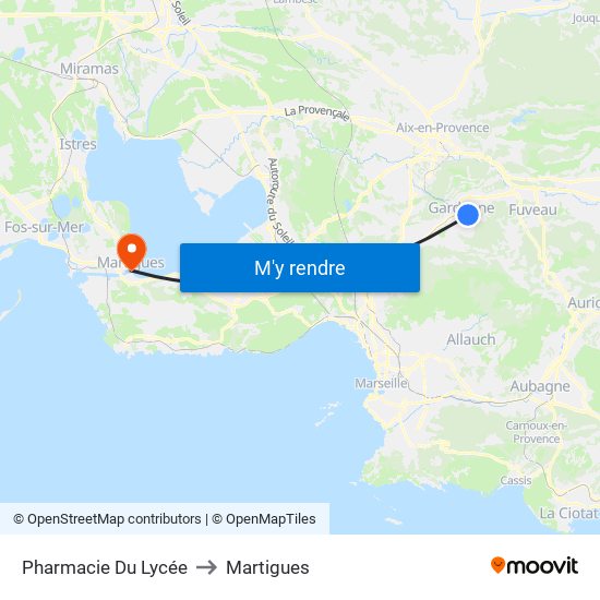 Pharmacie Du Lycée to Martigues map