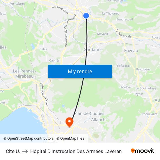 Cite  U. to Hôpital D'Instruction Des Armées Laveran map