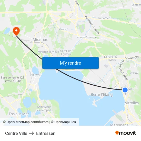 Centre Ville to Entressen map