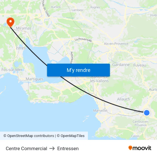 Centre-Commercial to Entressen map