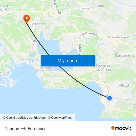 Timone to Entressen map