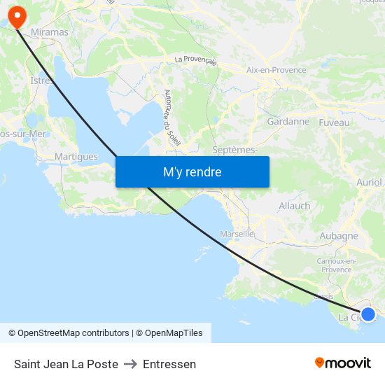 Saint Jean La Poste to Entressen map