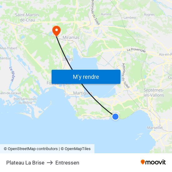 Plateau La Brise to Entressen map