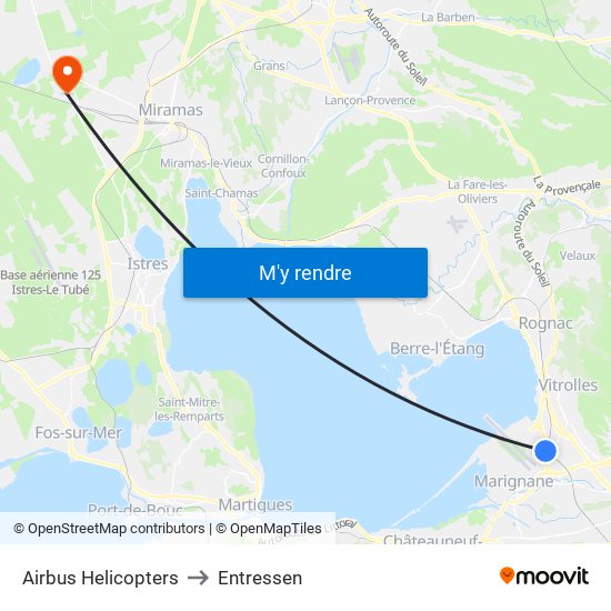 Airbus Helicopters to Entressen map