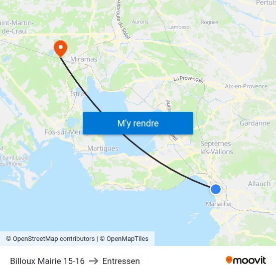 Billoux Mairie 15-16 to Entressen map