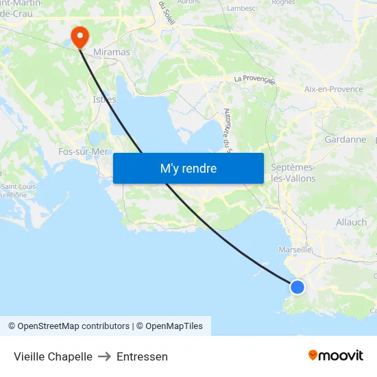 Vieille Chapelle to Entressen map