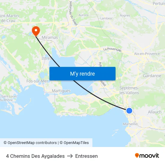 4 Chemins Des Aygalades to Entressen map