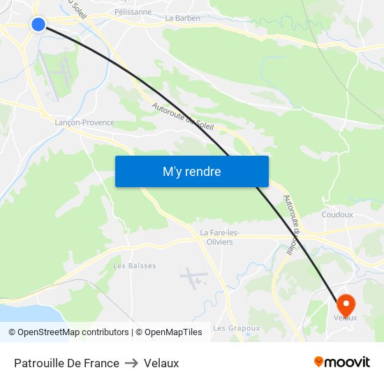 Patrouille De France to Velaux map