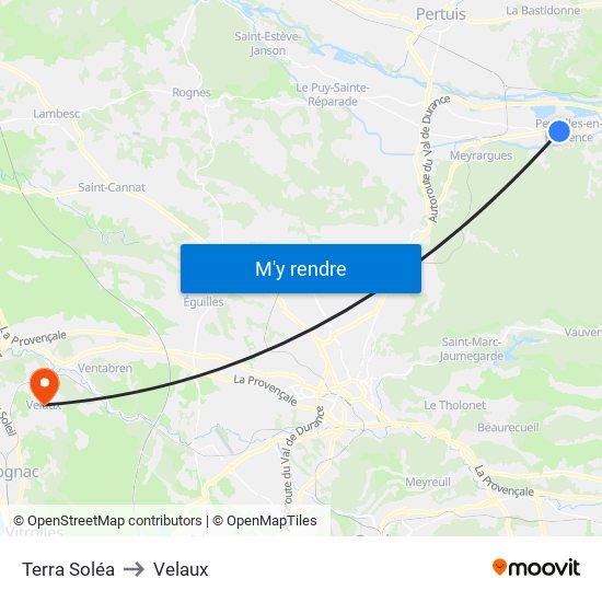 Terra Soléa to Velaux map