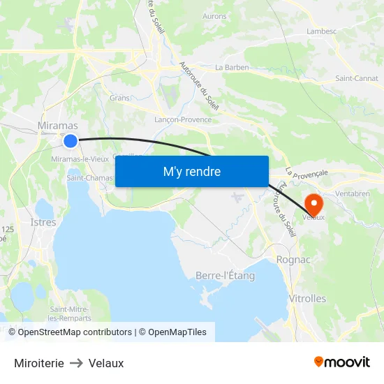 Miroiterie to Velaux map