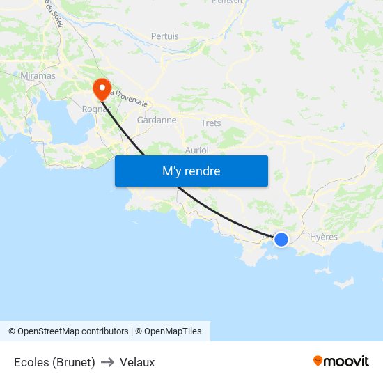 Ecoles (Brunet) to Velaux map