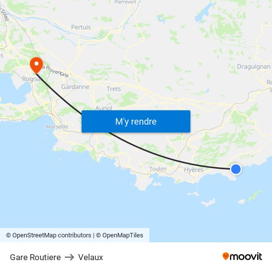 Gare Routiere to Velaux map