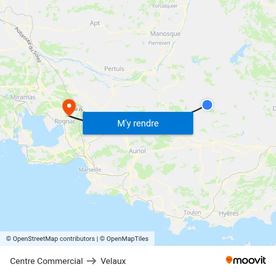 Centre Commercial to Velaux map