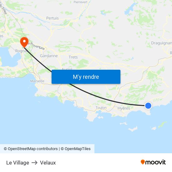 Le Village to Velaux map