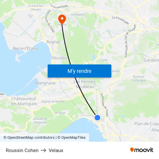 Roussin Cohen to Velaux map