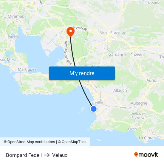 Bompard Fedeli to Velaux map