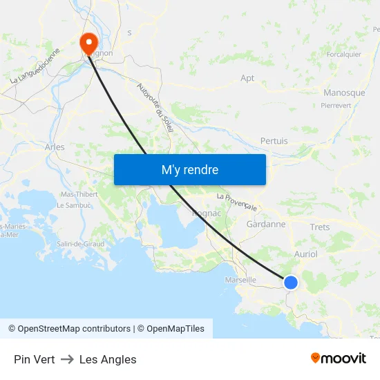 Pin Vert to Les Angles map