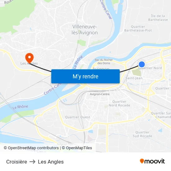 Croisière to Les Angles map
