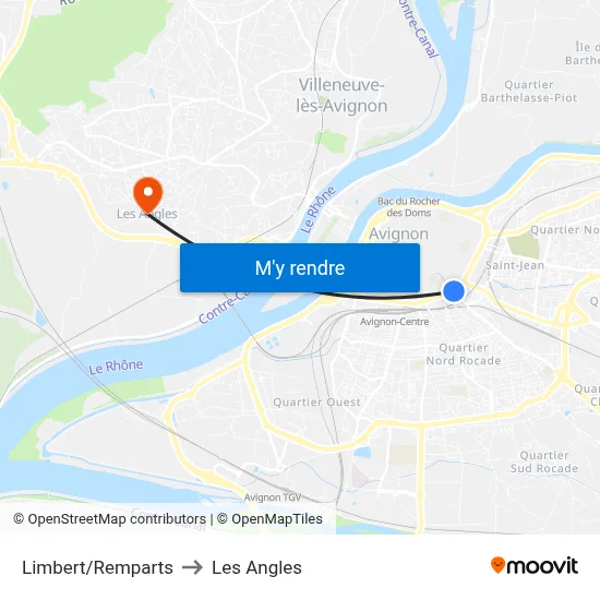 Limbert/Remparts to Les Angles map