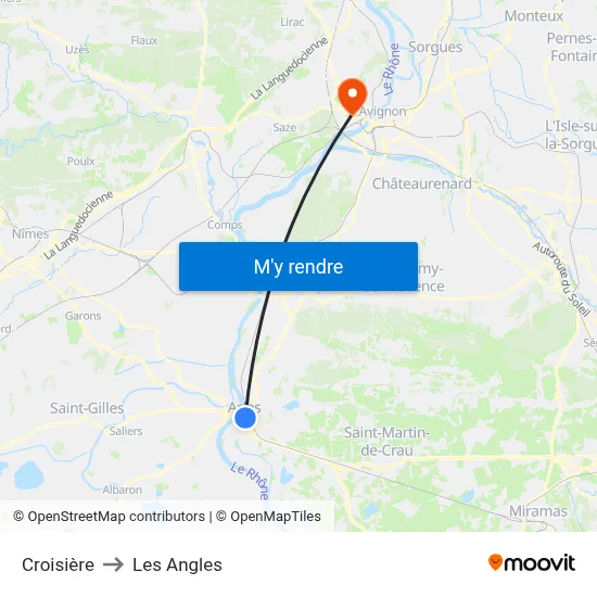 Croisière to Les Angles map